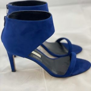 AUDREY BROOKE BLUE SUEDE HEELS